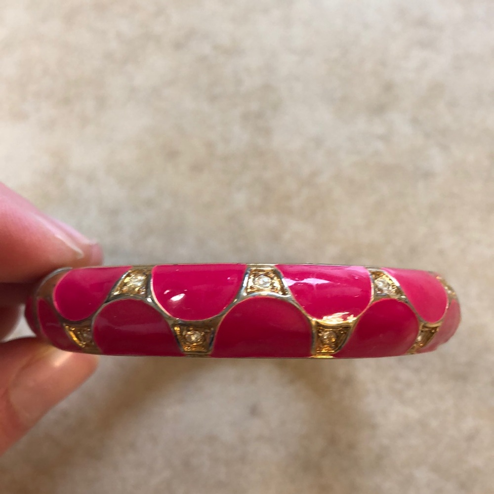 Pink and gold bangle